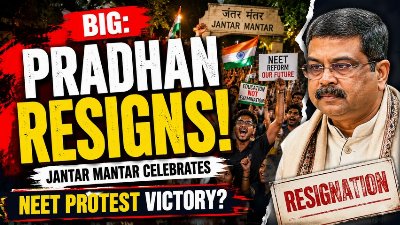 Dharmendra Pradhan Resigns: Huge Celebrations at Jantar Mantar | NEET Protest Victory?