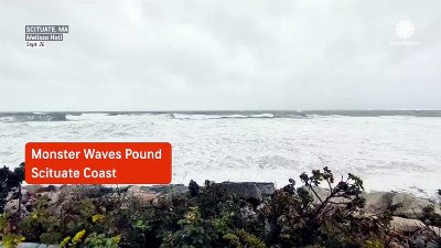 Nor'easter sends massive waves crashing into Massachusetts coast
