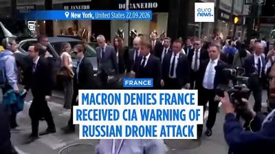 Macron denies CIA warned France of Russian drone attack