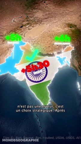 Pourquoi le décalage horaire de l'Inde est 5h30 ? Ce n'est pas une erreur ! #géographie