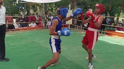 Alwar: राज्यस्तरीय बॉक्सिंग-टेबल टेनिस प्रतियोगिता के दूसरे दिन खिलाड़ियों में जीत का जोश