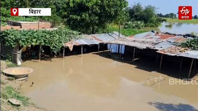 गंडक बैराज से छोड़े गए 5 लाख क्यूसेक पानी का दिखने लगा असर, गोपालगंज के कई गांवों में घुसा पानी