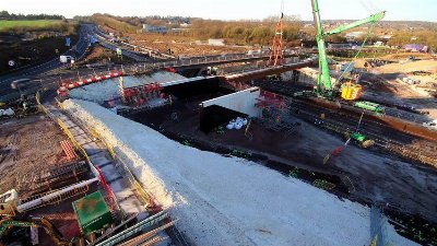 M3 Junction 9 gyratory timelapse