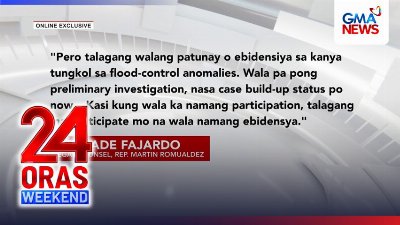 Rep. Romualdez, handa raw humarap sa anumang reklamo laban sa kanya ng Ombudsman | 24OrasWeekend