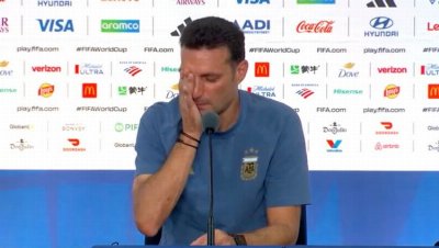 Inconsolable Argentina coach Scaloni quits press conference in tears after Spain defeat