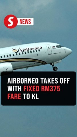AirBorneo takes off with fixed RM375 fare to KL