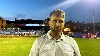 Farnham Town manager Paul Johnson post-Wycombe Wanderers
