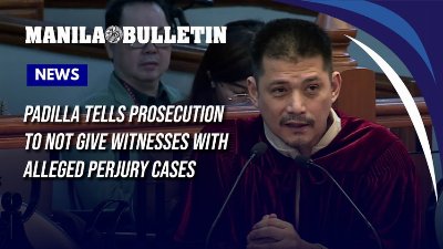 Padilla tells prosecution to not give witnesses with alleged perjury cases