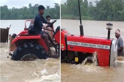 VIDEO: जान जोखिम में डालकर रेत चोरी! रायगढ़ में बीच धारा में फंसी ट्रैक्टर-ट्रॉली