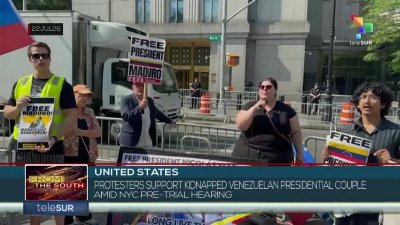 U.S. | Protesters show support for kidnapped Venezuelan presidential couple