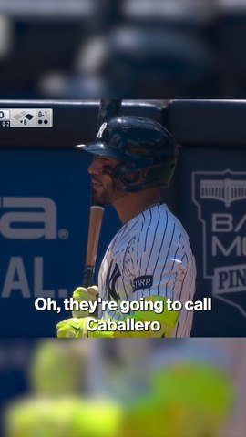 Jose Caballero continued his usual pitch clock antics at the plate today.