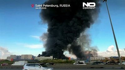 Ukrainian drone strike ignites major blaze at Saint Petersburg warehouses