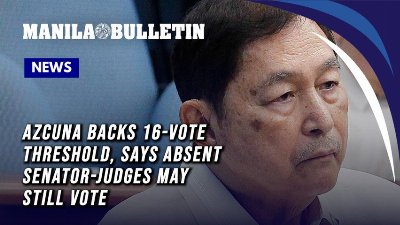 Azcuna backs 16-vote threshold, says absent senator-judges may still vote